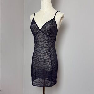 Savage X Fenty Midnight Black Mesh Chemise